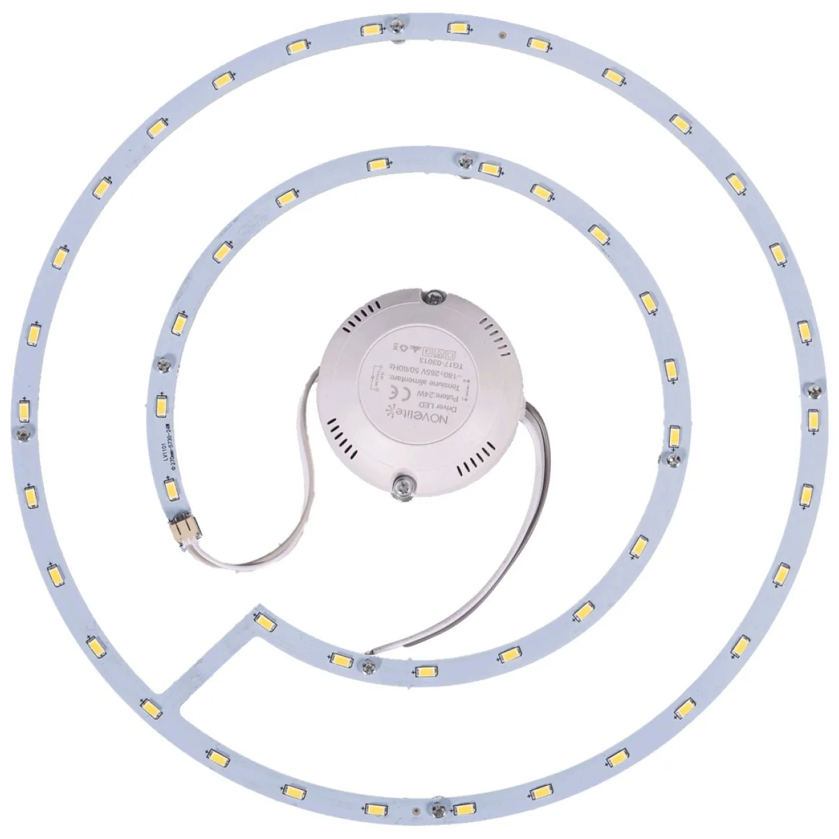Plafoniera LED Novelite 18W 2700K alb cald, rotund 22.5cm, alb