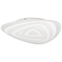 Plafoniera LED Dolce 100W 6500lm 3000-6400K 50cm, alb, telecomanda - vedere laterala