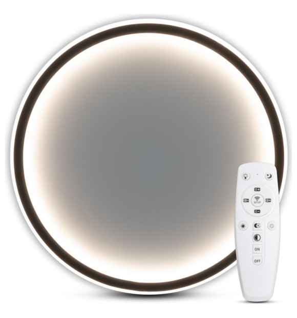 Plafoniera LED Frodo 35W CCT 3000-6000K 40cm IP20, alb-negru, Erste