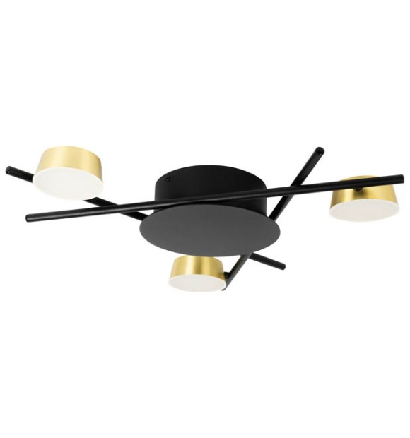 Plafoniera LED Kira 18W 3000K 1080lm 590mm negru-auriu, Erste