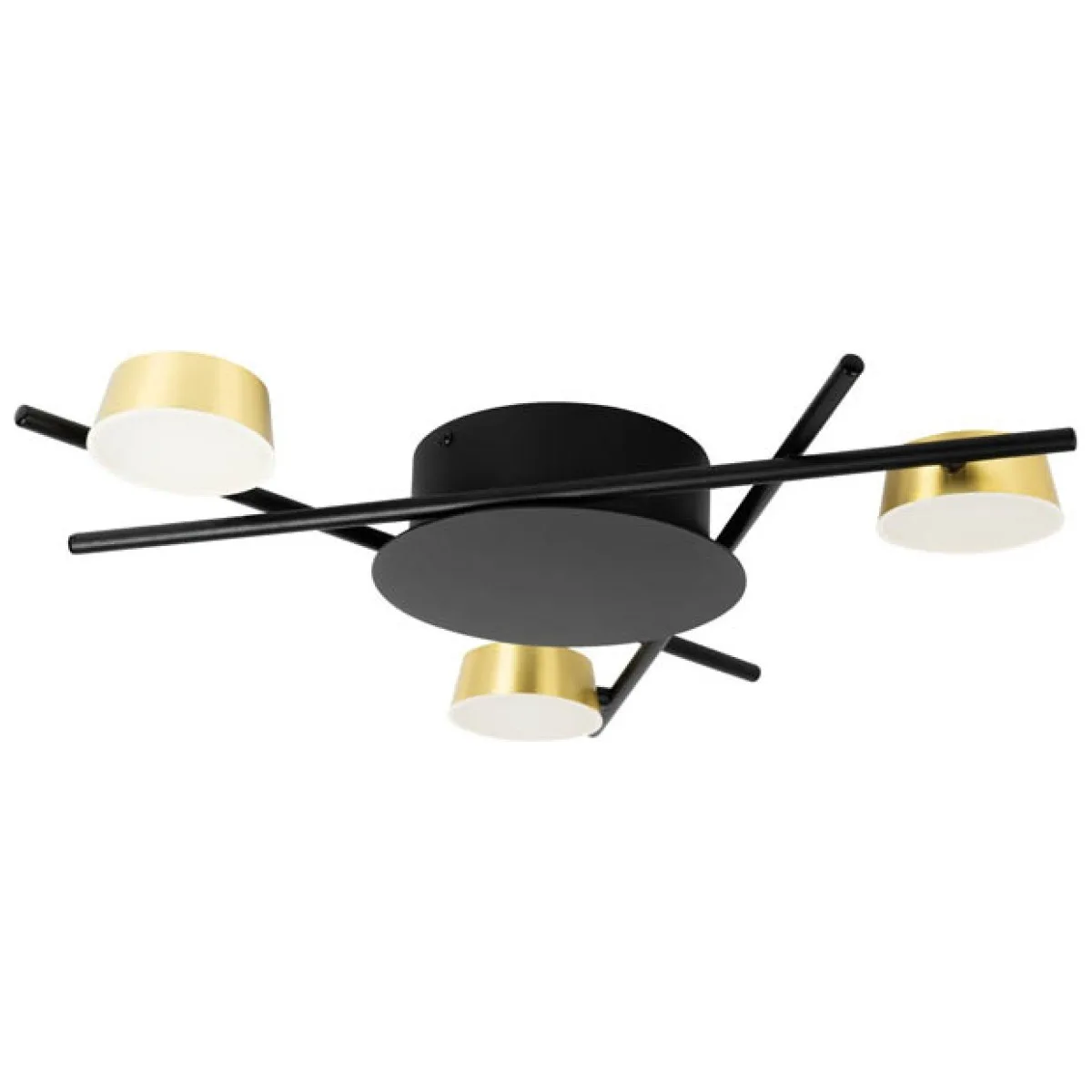 Plafoniera LED Kira 18W 3000K 1080lm 590mm negru-auriu, Erste