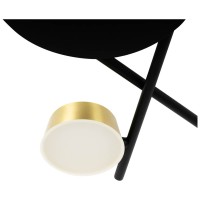 Plafoniera LED Kira 18W 3000K 1080lm 590mm negru-auriu, Erste - vedere laterala