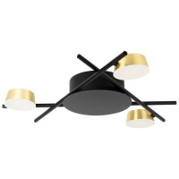 Plafoniera LED Kira 18W 3000K 1080lm 590mm negru-auriu, Erste - ambalaj