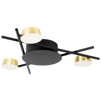 Plafoniera LED Kira 18W 3000K 1080lm 590mm negru-auriu, Erste - imagine 5