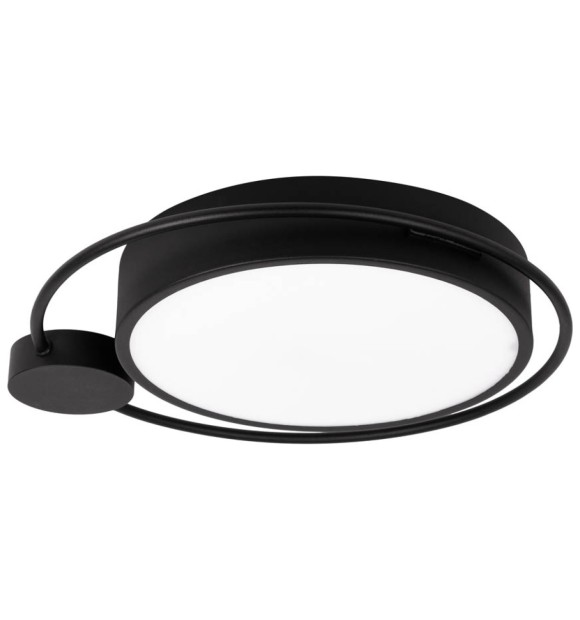 Plafoniera LED Moon 28W 1400lm 3000K 44cm, negru, Erste