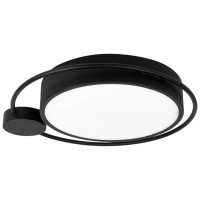 Plafoniera LED Moon 28W 1400lm 3000K 44cm, negru, Erste
