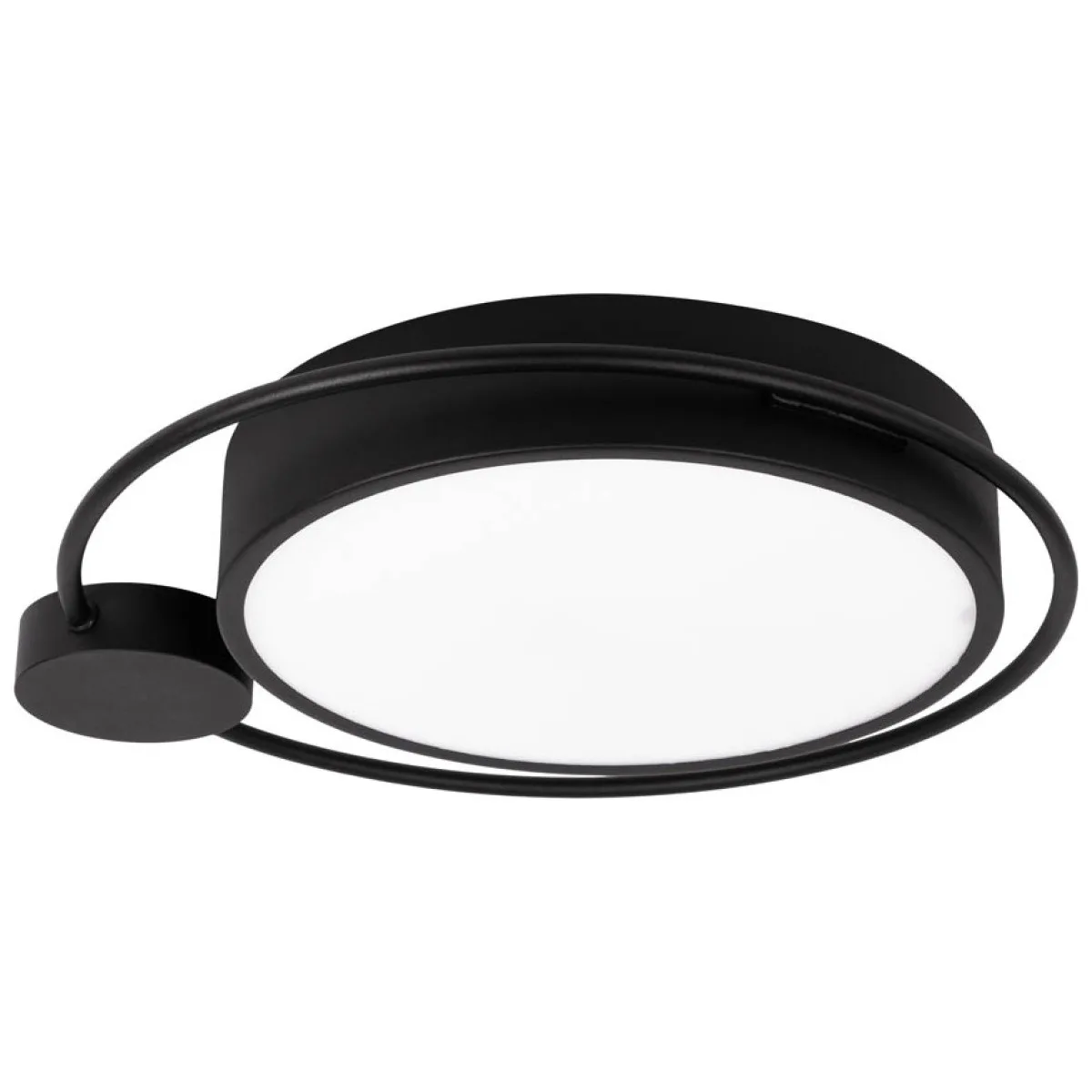 Plafoniera LED Moon 28W 1400lm 3000K 44cm, negru, Erste