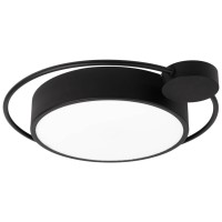 Plafoniera LED Moon 28W 1400lm 3000K 44cm, negru, Erste - vedere laterala