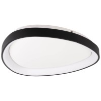 Plafoniera LED Mars 35W 3000K 42cm negru, Erste