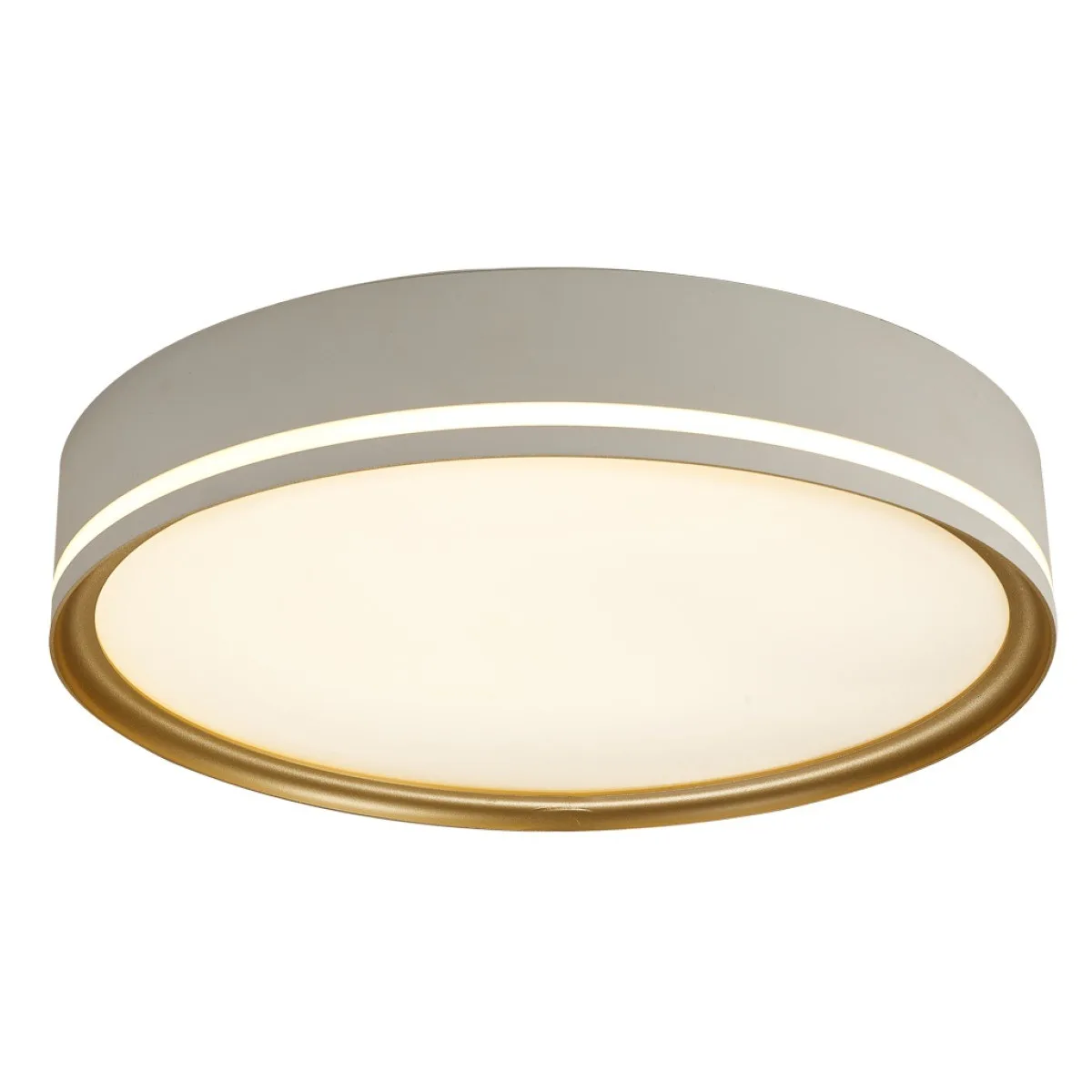 Plafoniera LED Cleo 32W 4000K 42cm, alb + auriu, Erste