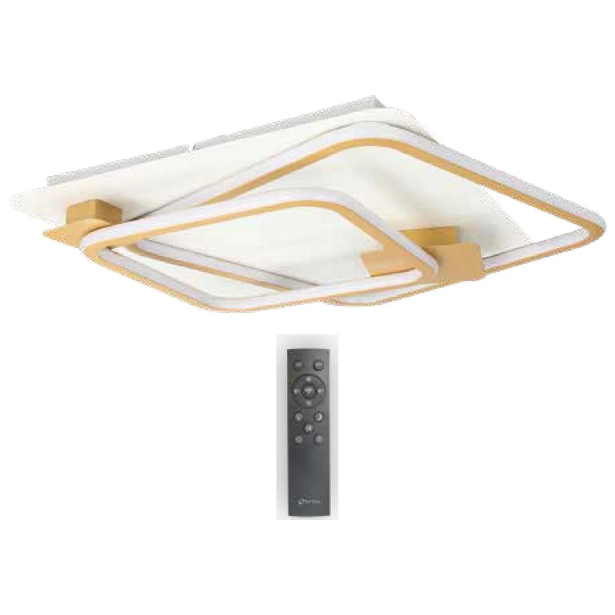 Plafoniera Magnus LED 92W 6400lm 3CCT 64x44cm, alb-auriu Erste