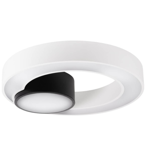 Plafoniera LED Donut Erste 45W 3CCT 3000-6500K 50cm, alb-negru
