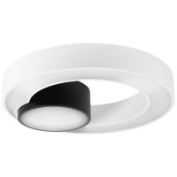 Plafoniera LED Donut Erste 45W 3CCT 3000-6500K 50cm, alb-negru