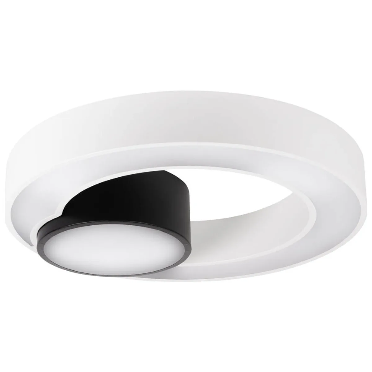 Plafoniera LED Donut Erste 45W 3CCT 3000-6500K 50cm, alb-negru