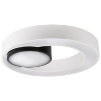 Plafoniera LED Donut Erste 45W 3CCT 3000-6500K 50cm, alb-negru - vedere laterala