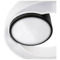 Plafoniera LED Donut Erste 45W 3CCT 3000-6500K 50cm, alb-negru - detaliu