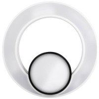 Plafoniera LED Donut Erste 45W 3CCT 3000-6500K 50cm, alb-negru - ambalaj