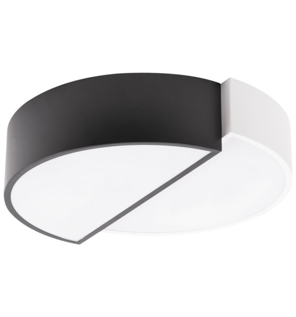 Plafoniera LED Half 34W 3CCT 3000-6500K 42cm alb-negru, Erste