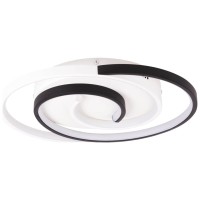 Plafoniera Snail LED 45W 3CCT 3000-6500K 42cm slim, alb-negru, Erste