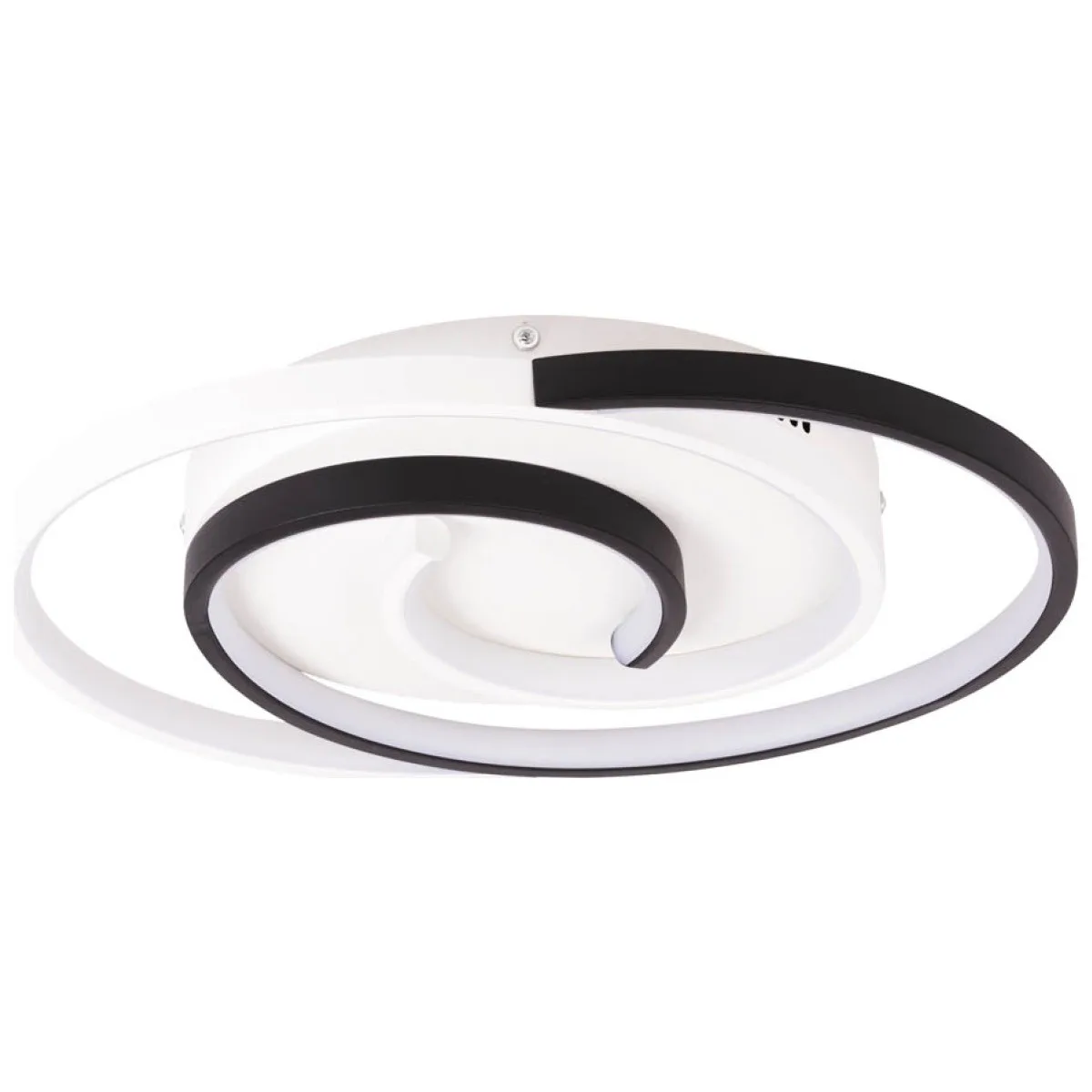 Plafoniera Snail LED 45W 3CCT 3000-6500K 42cm slim, alb-negru, Erste
