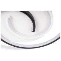Plafoniera Snail LED 45W 3CCT 3000-6500K 42cm slim, alb-negru, Erste - detaliu