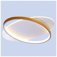 Plafoniera Gravity LED 48W 3360lm 3CCT 48cm, alb-auriu - vedere laterala