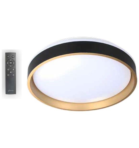 Plafoniera Blaze LED 32W 2240lm 3CCT 39cm, negru-auriu