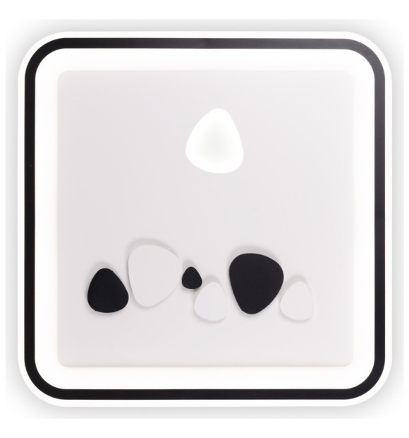 Plafoniera Amy LED 68W 40cm 3CCT 3000-6500K alb-negru, Erste