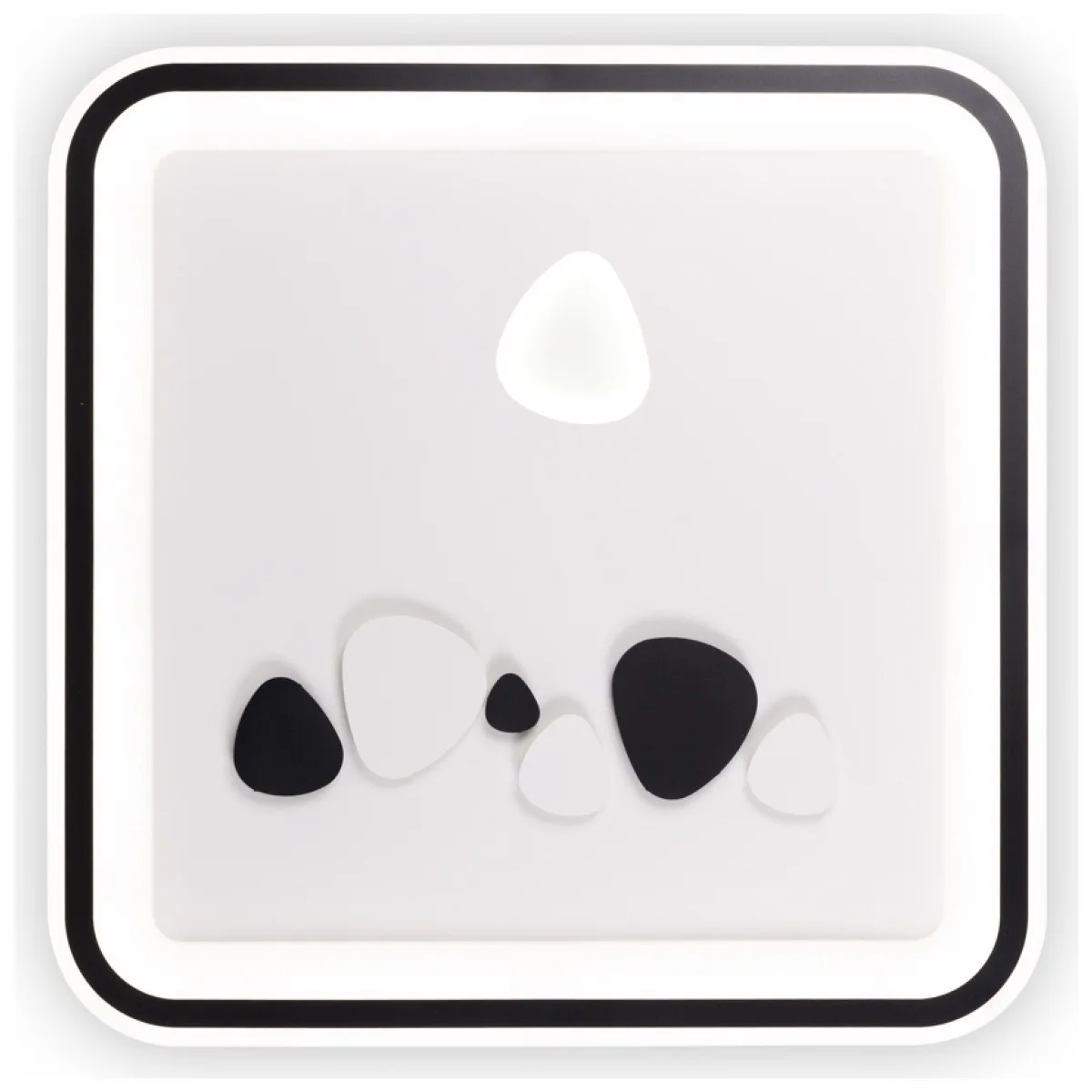 Plafoniera Amy LED 68W 40cm 3CCT 3000-6500K alb-negru, Erste