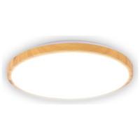Plafoniera LED Woody 35W 40cm 3CCT 3000-6500K alb cu maro, Erste - detaliu