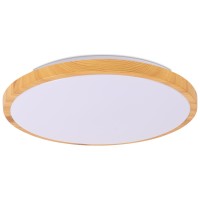 Plafoniera LED Woody 35W 40cm 3CCT 3000-6500K alb cu maro, Erste - ambalaj