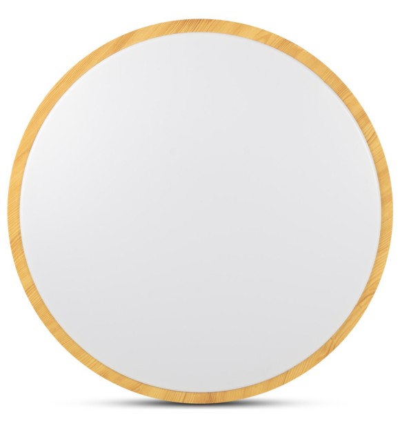 Plafoniera Woody LED 45W 3CCT 48cm aspect lemn alb-maro, Erste