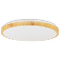 Plafoniera Woody LED 45W 3CCT 48cm aspect lemn alb-maro, Erste - imagine 5