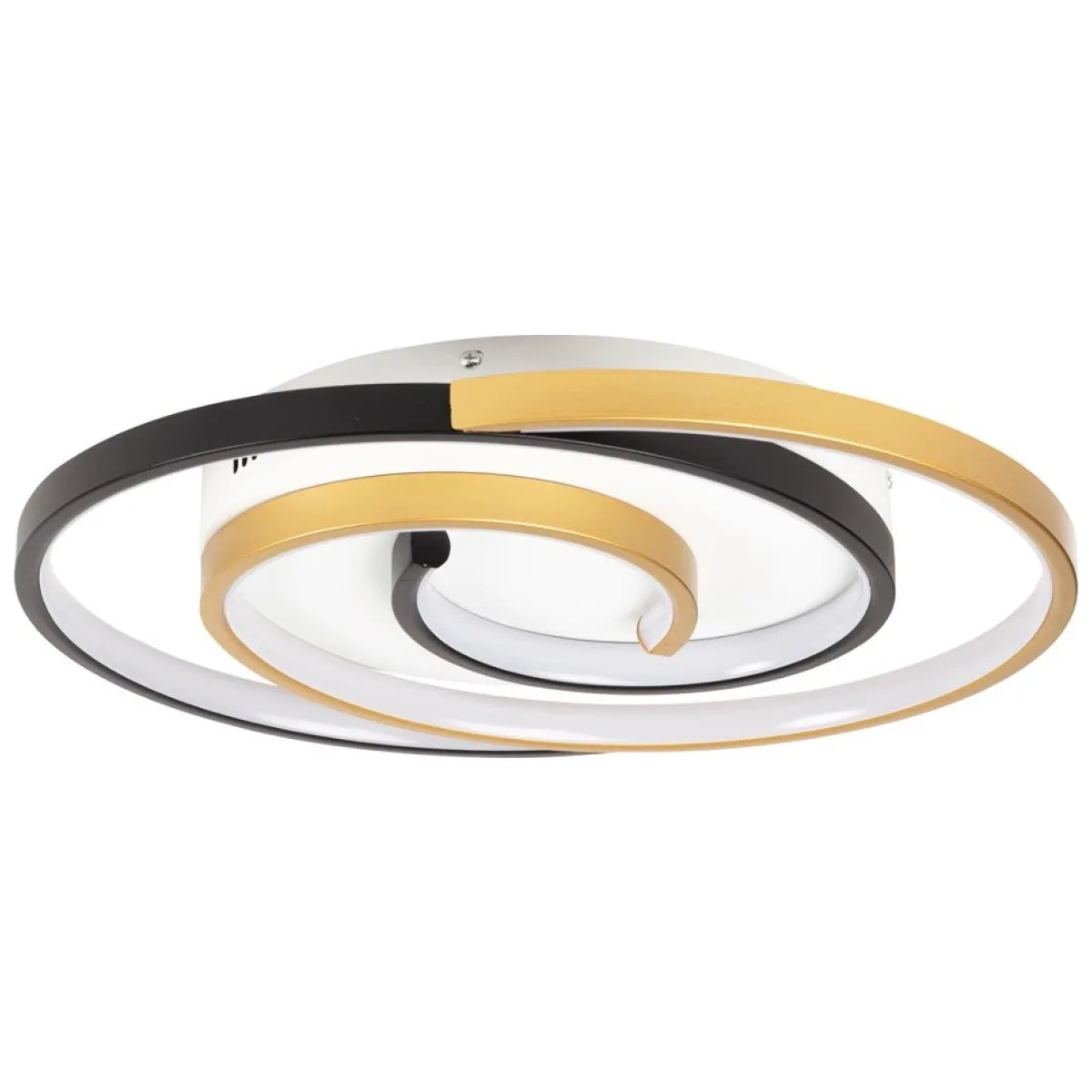 Plafoniera LED Trim 30W 42cm CCT 3000-6500K, negru auriu, Erste