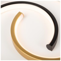 Plafoniera LED Trim 30W 42cm CCT 3000-6500K, negru auriu, Erste - imagine 5