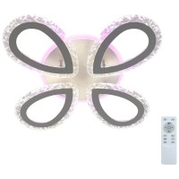 Plafoniera Ice LED 55W 3CCT+RGB 51cm alb cu telecomanda, Erste - vedere laterala