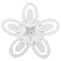Plafoniera Petal LED 80W 3CCT 43cm cu telecomanda, alb, Erste