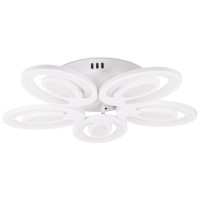 Plafoniera Petal LED 80W 3CCT 43cm cu telecomanda, alb, Erste - imagine 5