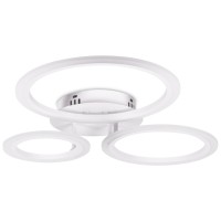 Plafoniera Pearl LED 40W 3CCT 55cm cu telecomanda, alb, Erste - vedere laterala