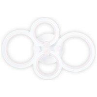 Plafoniera LED Pearl 52W 3CCT 3380lm 60x38cm cu telecomanda, alba Erste - vedere laterala