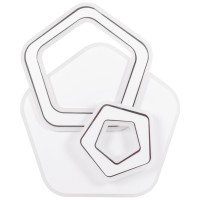 Plafoniera Ava LED 88W 3CCT, 6160lm, 51x45cm, telecomanda, alb