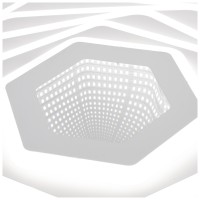Plafoniera Infinity LED 112W 3CCT telecomanda, 50x50cm alb Erste - detaliu