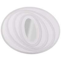 Plafoniera LED Roof 96W 3CCT dimabila cu telecomanda, 50x40cm, alba