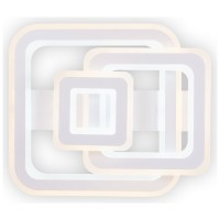 Plafoniera LED Mera 136W 3CCT dimabila cu telecomanda, 50x43 cm, alb