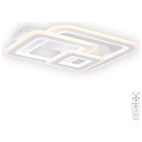 Plafoniera LED Mera 136W 3CCT dimabila cu telecomanda, 50x43 cm, alb - ambalaj