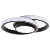 Plafoniera LED Vista 38W 3CCT 2660lm 26x19cm IP20, negru, Erste - vedere laterala