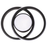 Plafoniera LED Vista 38W 3CCT 2660lm 26x19cm IP20, negru, Erste - ambalaj