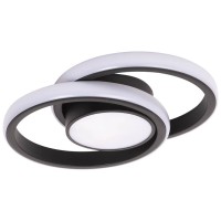 Plafoniera LED Vista 38W 3CCT 2660lm 26x19cm IP20, negru, Erste - imagine 5