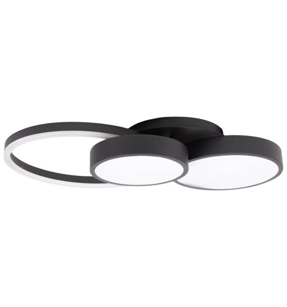 Plafoniera Sobek LED 45W 3CCT 60cm IP20, negru, Erste