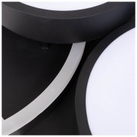 Plafoniera Sobek LED 45W 3CCT 60cm IP20, negru, Erste - ambalaj